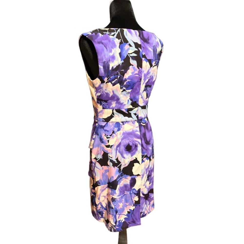 Connected Apparel Purple Floral Bandage-Style Dress - Picture 2 of 3
